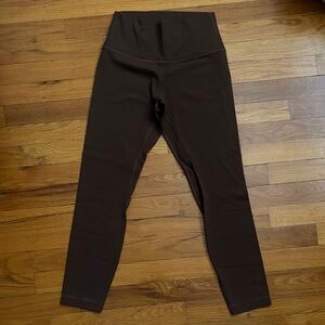 lululemon brown Align High-Rise Pant 25" size 6